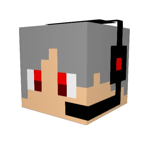SIROGANE2000 Minecraft avatar head, 3D render