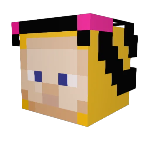 SIRlmz Minecraft avatar head, 3D render