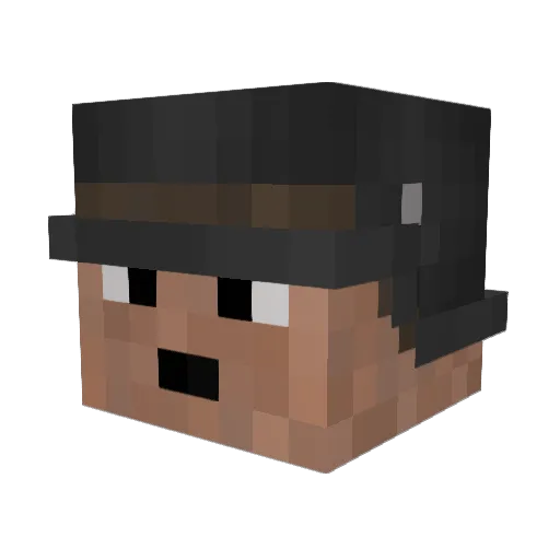 SITO404 Minecraft avatar head, 3D render