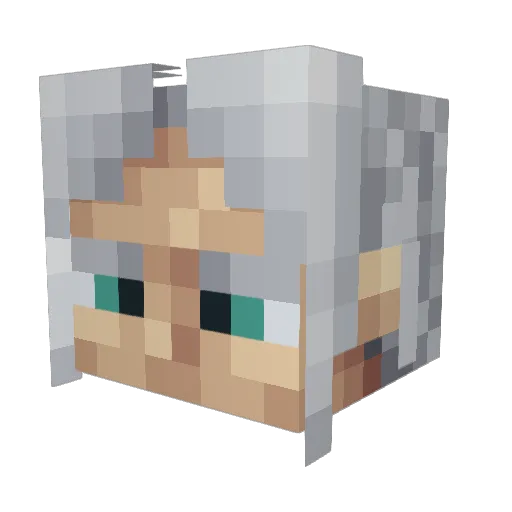 SIZelda Minecraft avatar head, 3D render