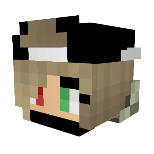 SJ413muelli Minecraft avatar head, 3D render