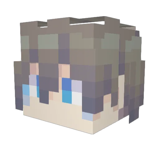 SJ712 Minecraft avatar head, 3D render
