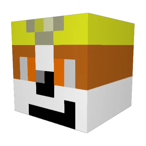 SJLLive Minecraft avatar head, 3D render
