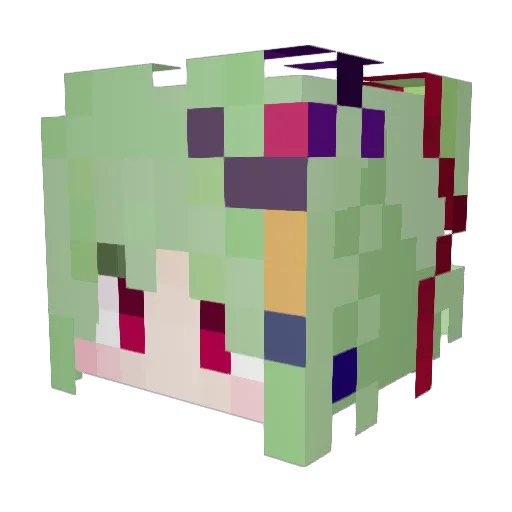 SJZ91666 Minecraft avatar head, 3D render