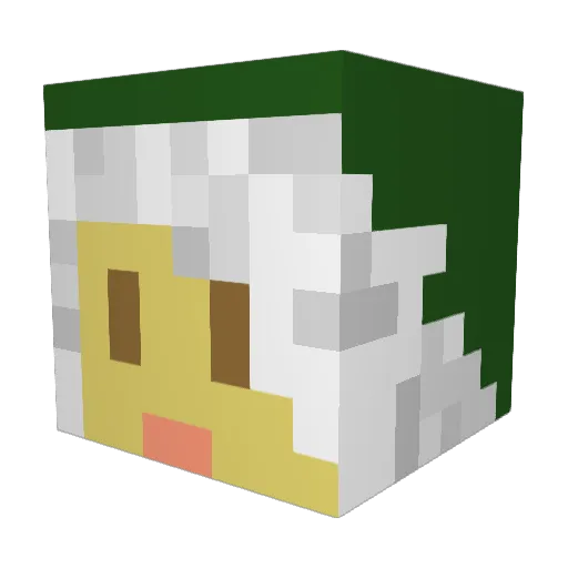 SK101 Minecraft avatar head, 3D render