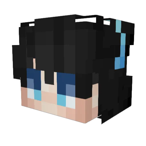 SKAM_ZUKO Minecraft avatar head, 3D render