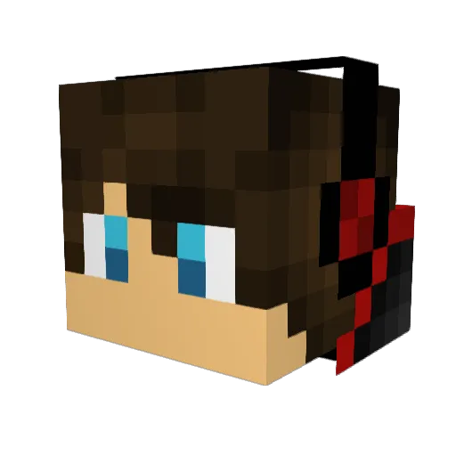 SKATCHBOY Minecraft avatar head, 3D render