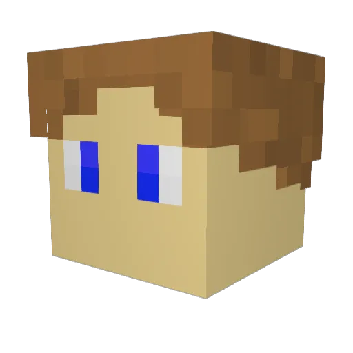 SKCALEB Minecraft avatar head, 3D render