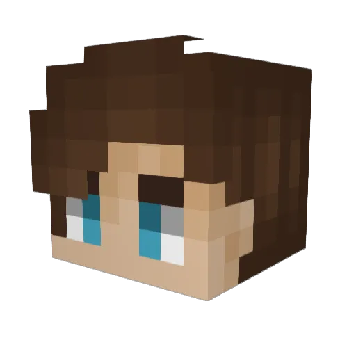 SKCMM Minecraft avatar head, 3D render