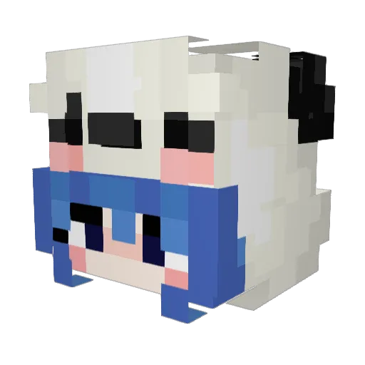 SKELETRYX Minecraft avatar head, 3D render