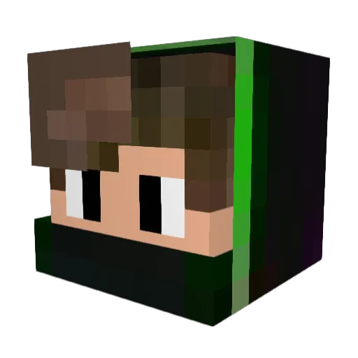 SKELET_IK Minecraft avatar head, 3D render