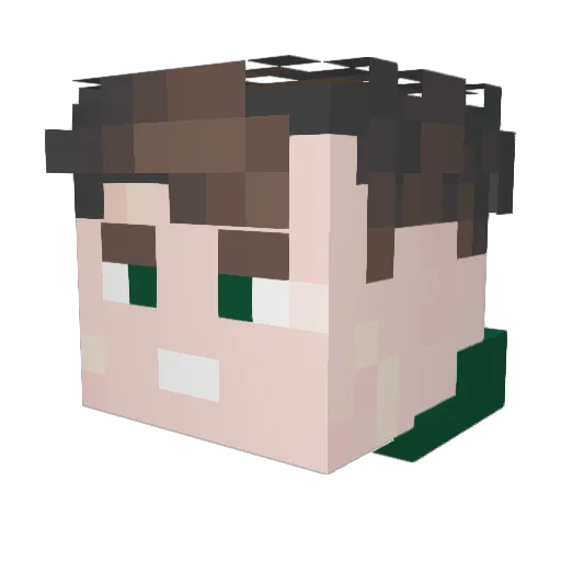 SKIF_ Minecraft avatar head, 3D render