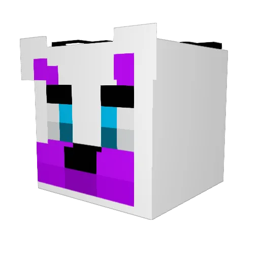 SKINTIME Minecraft avatar head, 3D render