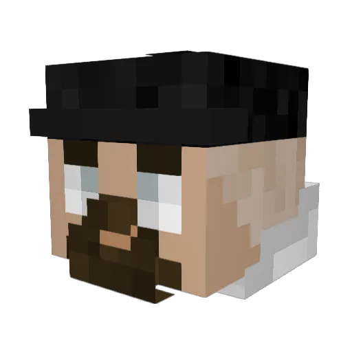 SKJOLDB6 Minecraft avatar head, 3D render