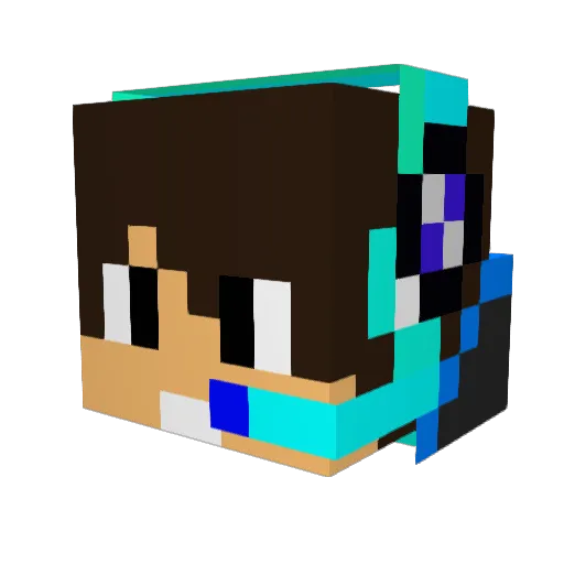 SKM3411 Minecraft avatar head, 3D render