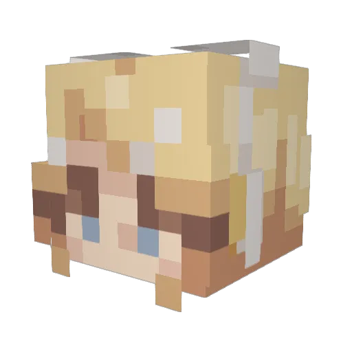 SKOzomb1e Minecraft avatar head, 3D render