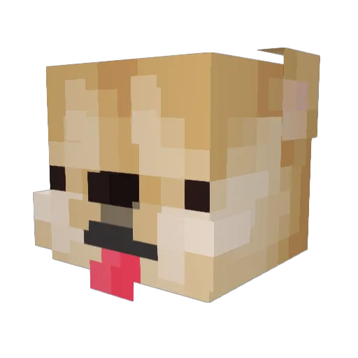 SKRABACK Minecraft avatar head, 3D render