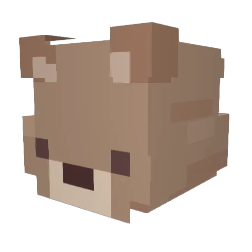 SKRJI Minecraft avatar head, 3D render