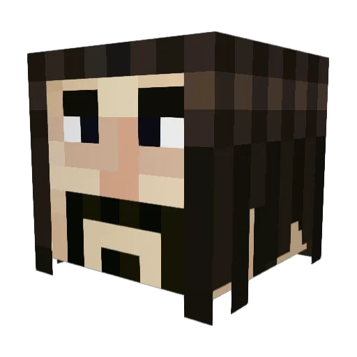 SKRainS Minecraft avatar head, 3D render