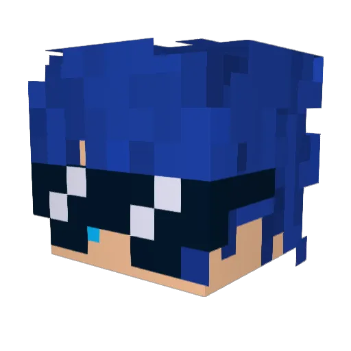 SKUED_CZ Minecraft avatar head, 3D render