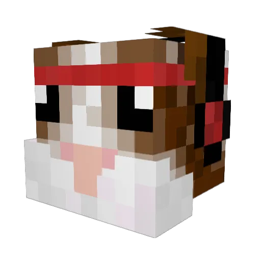 SKUERO Minecraft avatar head, 3D render