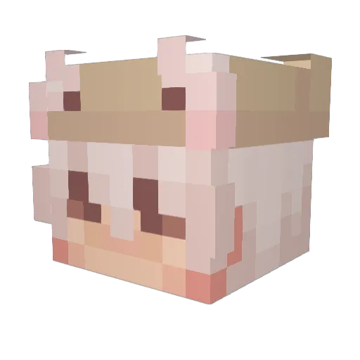 SKUL1121 Minecraft avatar head, 3D render