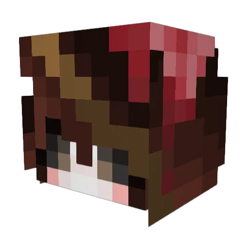 SKULLCUTIE Minecraft avatar head, 3D render