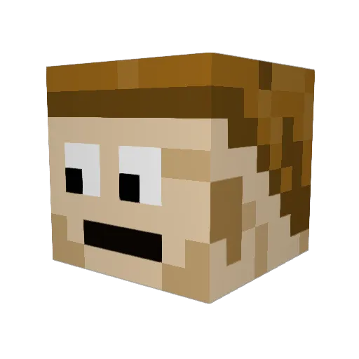 SKYBOB222 Minecraft avatar head, 3D render