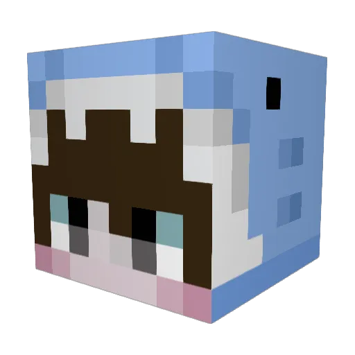 SKYPIGGLET Minecraft avatar head, 3D render