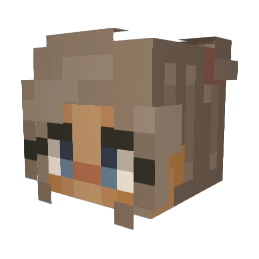 SKYZ3X Minecraft avatar head, 3D render