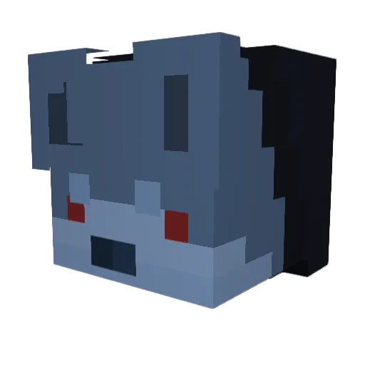 SKY_WOLF_520 Minecraft avatar head, 3D render