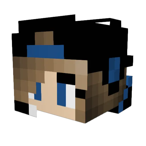 SK_200921 Minecraft avatar head, 3D render