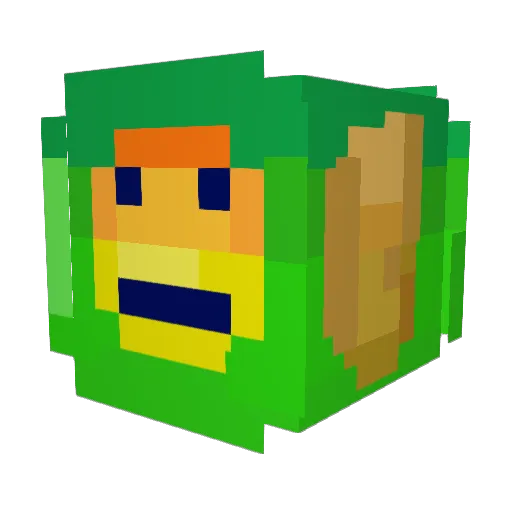 SK_Conqueror Minecraft avatar head, 3D render