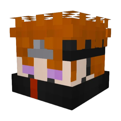 SK_LK Minecraft avatar head, 3D render