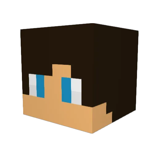 SK_RedVard Minecraft avatar head, 3D render