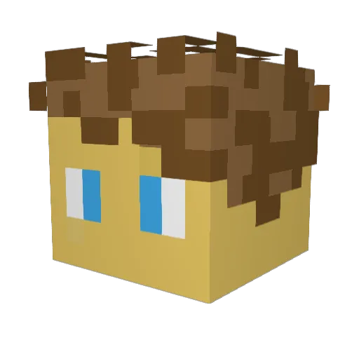 SL0SHER Minecraft avatar head, 3D render