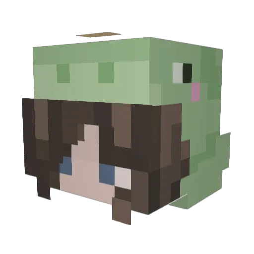 SL3Y2808 Minecraft avatar head, 3D render