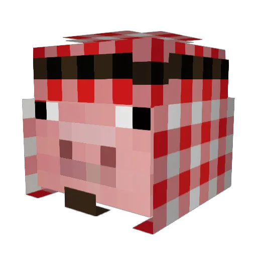 SLA22H Minecraft avatar head, 3D render