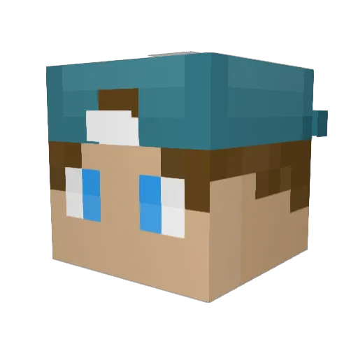 SLAZE7777 Minecraft avatar head, 3D render