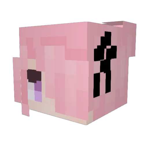 SLChaos Minecraft avatar head, 3D render