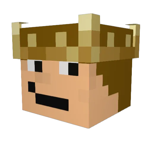 SLEDUMPF Minecraft avatar head, 3D render