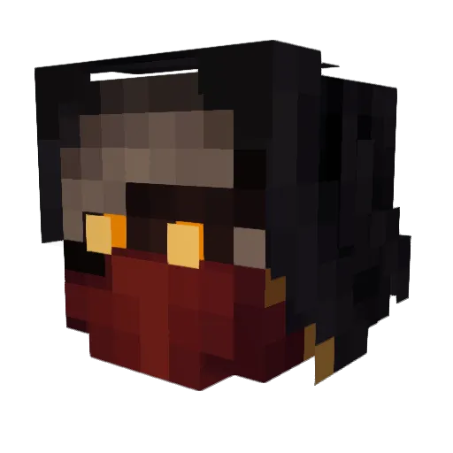 SLEEPYCL0WNERY Minecraft avatar head, 3D render