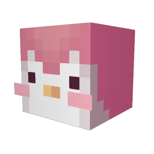 SLEEPYCYK Minecraft avatar head, 3D render