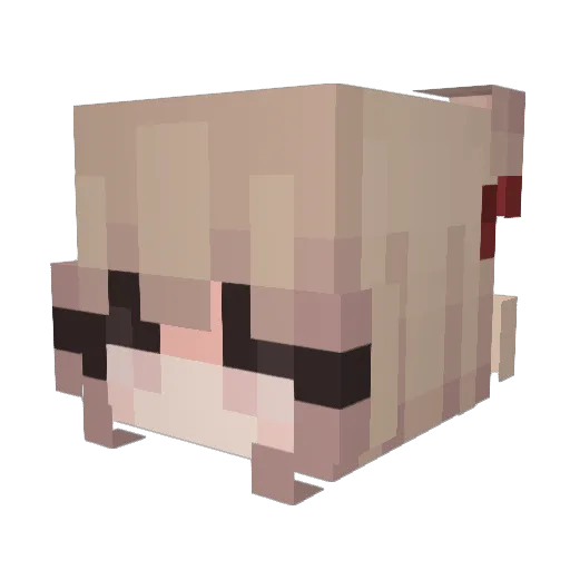SLIM0323 Minecraft avatar head, 3D render