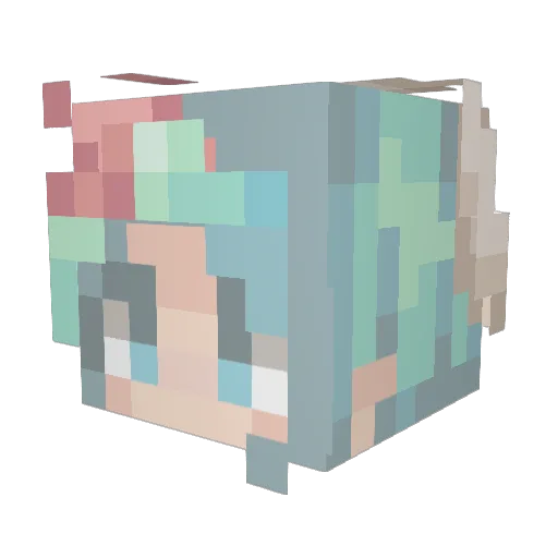 SLIMMY_SLOTH Minecraft avatar head, 3D render