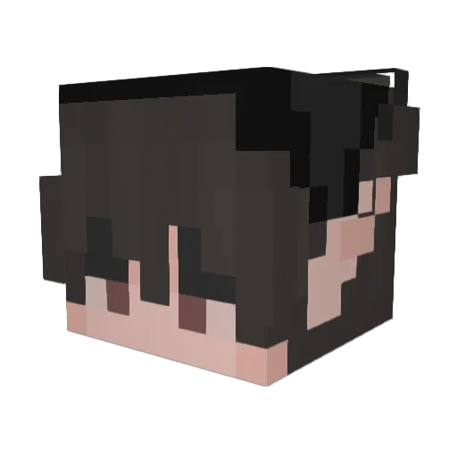 SLNT_Smokez Minecraft avatar head, 3D render