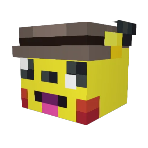SLNyyy Minecraft avatar head, 3D render