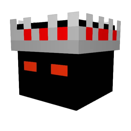 SLO57_ Minecraft avatar head, 3D render