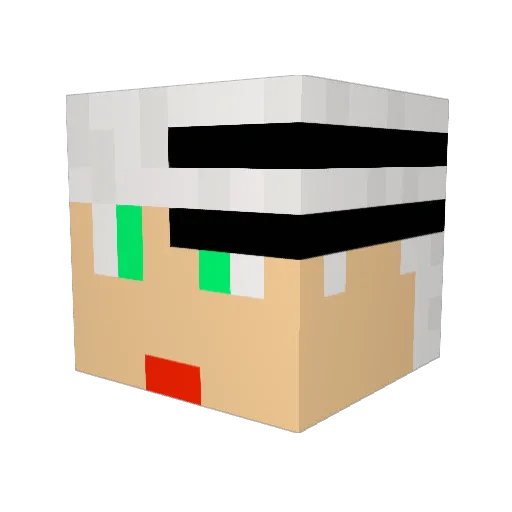 SLONE_00 Minecraft avatar head, 3D render