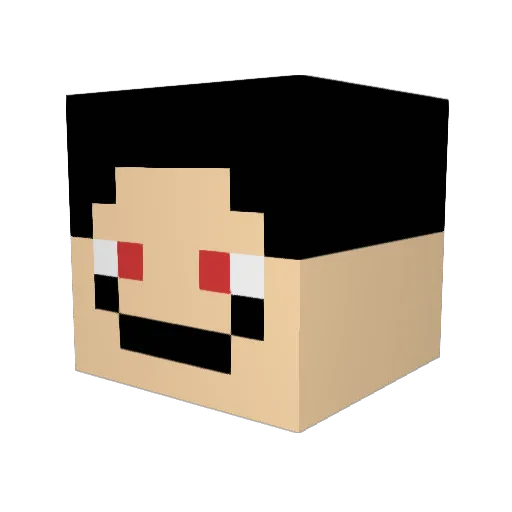 SLOON0307 Minecraft avatar head, 3D render